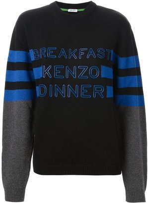 Kenzo oversized slogan sweater