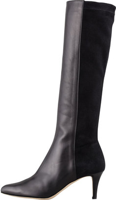 Jimmy Choo Adent Fitted Knee Boot, Black