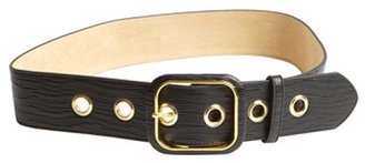 Fashion Focus embossed faux leather large notch belt