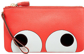 Anya Hindmarch Big Eyes leather wristlet pouch