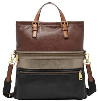 Fossil 'Explorer' Leather Foldover Tote