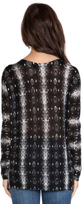 Central Park West Corning Snake Print Sweater