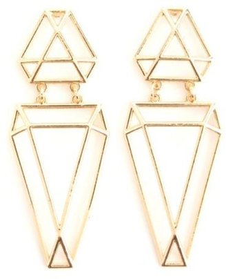 Charlotte Russe Caged Geometric Drop Earrings