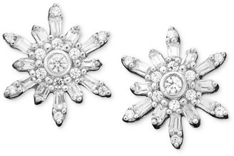 Macy's 14k White Gold Earrings, Diamond Snowflake (3/8 ct. t.w.)