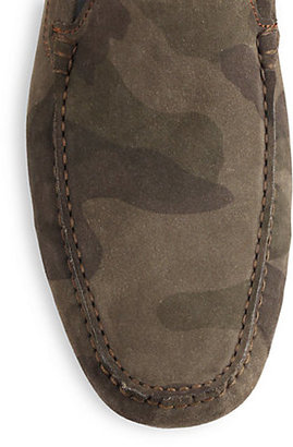 To Boot Camo-Printed Suede Driving Moccasins