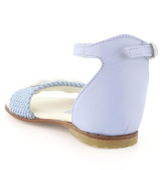 Simonetta Sky blue leather sandals