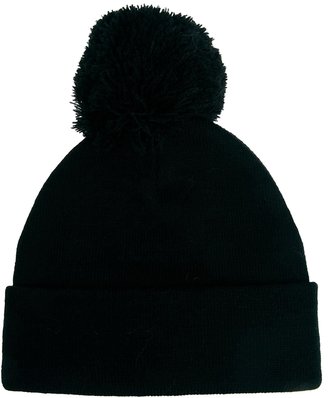 ASOS Short Turn Up Beanie With Pom