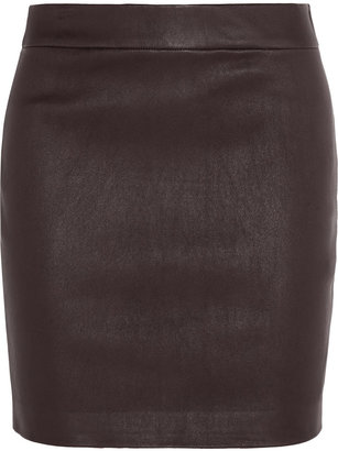 Alexander Wang T by Stretch-leather mini skirt