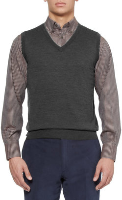 Canali Knitted Fine-Wool Vest