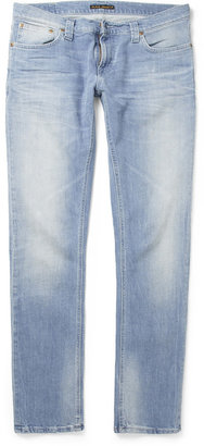 Nudie Jeans Tight Long John Slim-Fit Washed-Denim Jeans