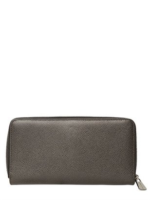 Dolce & Gabbana Dauphine Leather Zip Around Wallet
