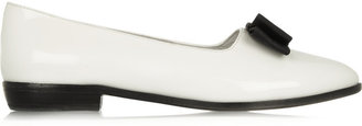 F-Troupe Bow-trimmed patent-leather ballet flats