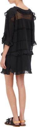 Etoile Isabel Marant Ruffled Voile Cassy Dress-Black
