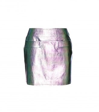 Marc by Marc Jacobs Metallic-leather Mini Skirt