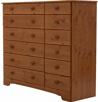 Nordic HOME 6+6 Drawer Chest - Pine