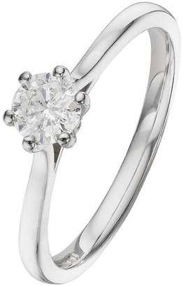 Everlasting Diamonds 18 Carat White Gold 40 Point Solitaire Ring