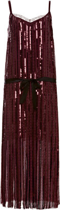 Marc Jacobs Sequined and Embroidered Pleated Dress