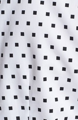 Foxcroft Square Dot Print Fitted Cotton Shirt