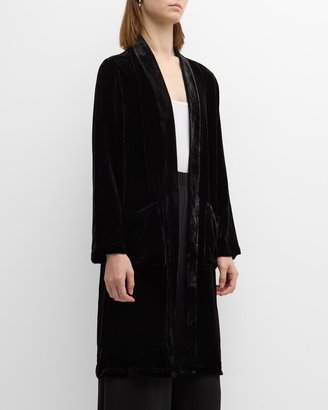 Eileen Fisher Open-Front Velvet Jacket