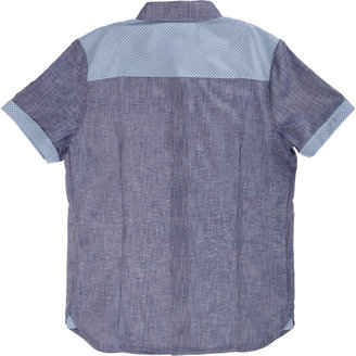Fendi Chambray Short-sleeve Button Shirt