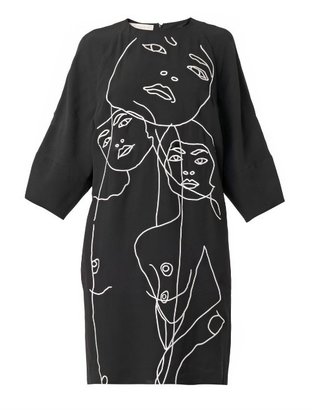 Stella McCartney Embroidered crepe dress