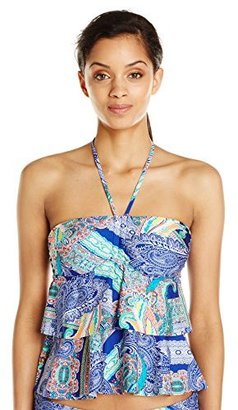 Kenneth Cole Reaction Women's Paisley Intuition Tiered Tankini