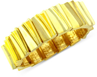 BCBGeneration Bracelet, Gold-Tone Curved Stretch Bracelet