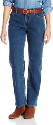 Wrangler Women's As Real As Relaxed Fit Straight Leg Jean Dark Stone 10x34