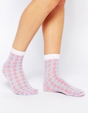 ASOS Ankle Socks With Check - multi