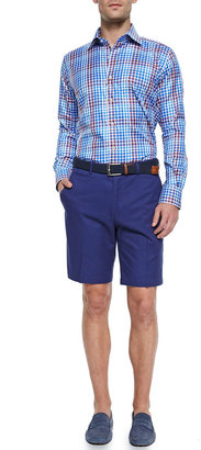 Peter Millar Cotton Twill Shorts, Navy