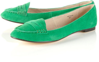 Marcus Collection Green Suede Loafers