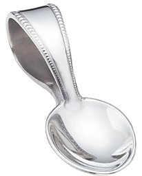 Reed & Barton Baby Beads Curved Handle Spoon