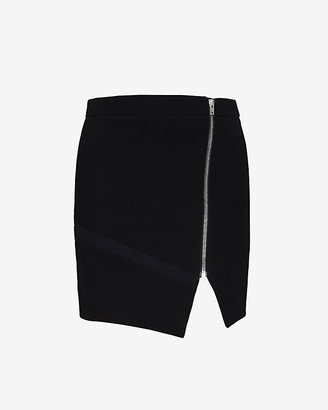 IRO Warol Asymmetric Zipper Detail Mini Skirt