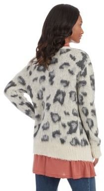 Free People Snow Leopard Print Sweater
