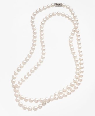 Brooks Brothers Glass Pearl Long Necklace