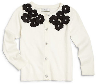 Milly Minis Girl's Floral Cardigan