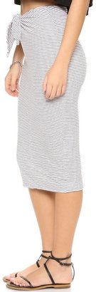 James Perse Tie Front Stripe Skirt