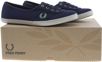 Fred Perry Womens Navy & Pl Blue Aubrey Twill Trainers