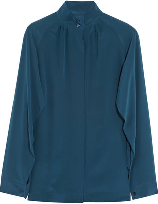 Fendi Double-layered silk crepe de chine blouse