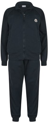 Moncler Navy Tracksuit With Quilted Nylon Trims