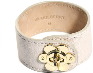 Mulberry Flower lock leather bracelet