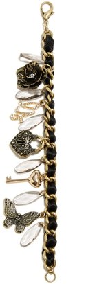 GUESS Gold-Tone Antiqued Charm Bracelet