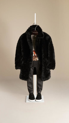 Burberry Shearling and Lambskin Caban