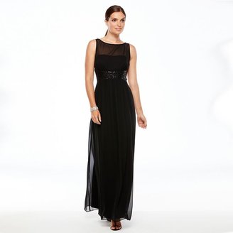Chaps Georgette Empire Evening Gown - Women's