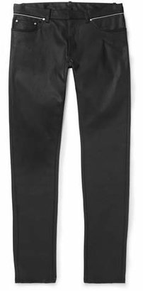 Balenciaga Slim-fit Coated-denim Jeans