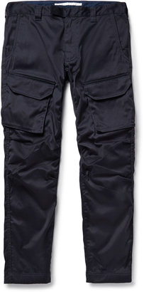 White Mountaineering Slim-Fit Coated Cotton-Blend Cargo Trousers