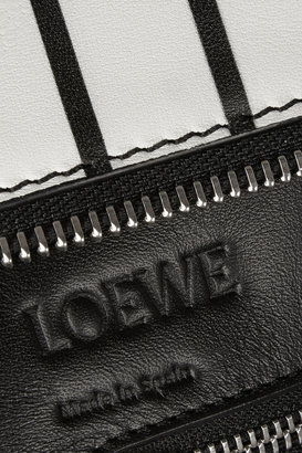 Loewe Striped leather shopper