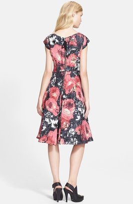 Tracy Reese Print Jacquard Fit & Flare Dress
