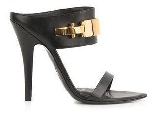 Versace ANTHONY VACCARELLO X VERSUS Buckle detail leather mules