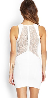 Forever 21 Lace Paneled Bodycon Dress